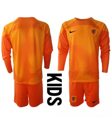 Netherlands Goalkeeper Replica Away Stadium Kit for Kids World Cup 2022 Long Sleeve (+ pants)